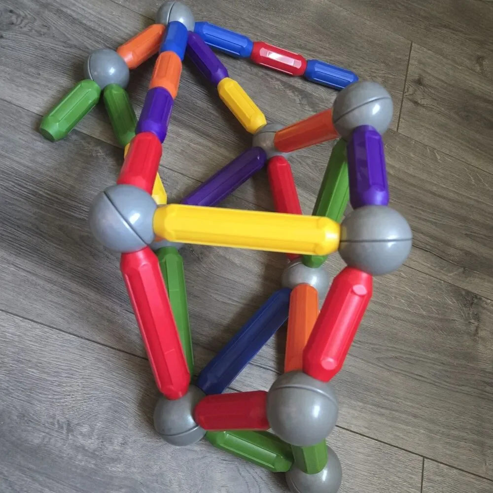 SmartMax Toy Lot 40 Pcs Large STEM Building Rods Bars and Connection Spheres